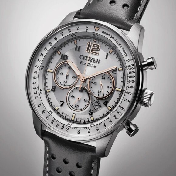 Citizen Men Citizen Men\'s Chronograph Calendar Eco-Drive Grey Watch 44MM